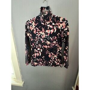 Columbia Medium Floral Women's Fleece Jacket Training Yoga Beach Casual Running
